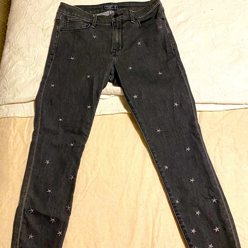 🦃 Abercrombie & Fitch mid-rise Super Skinny Ankle star jeans